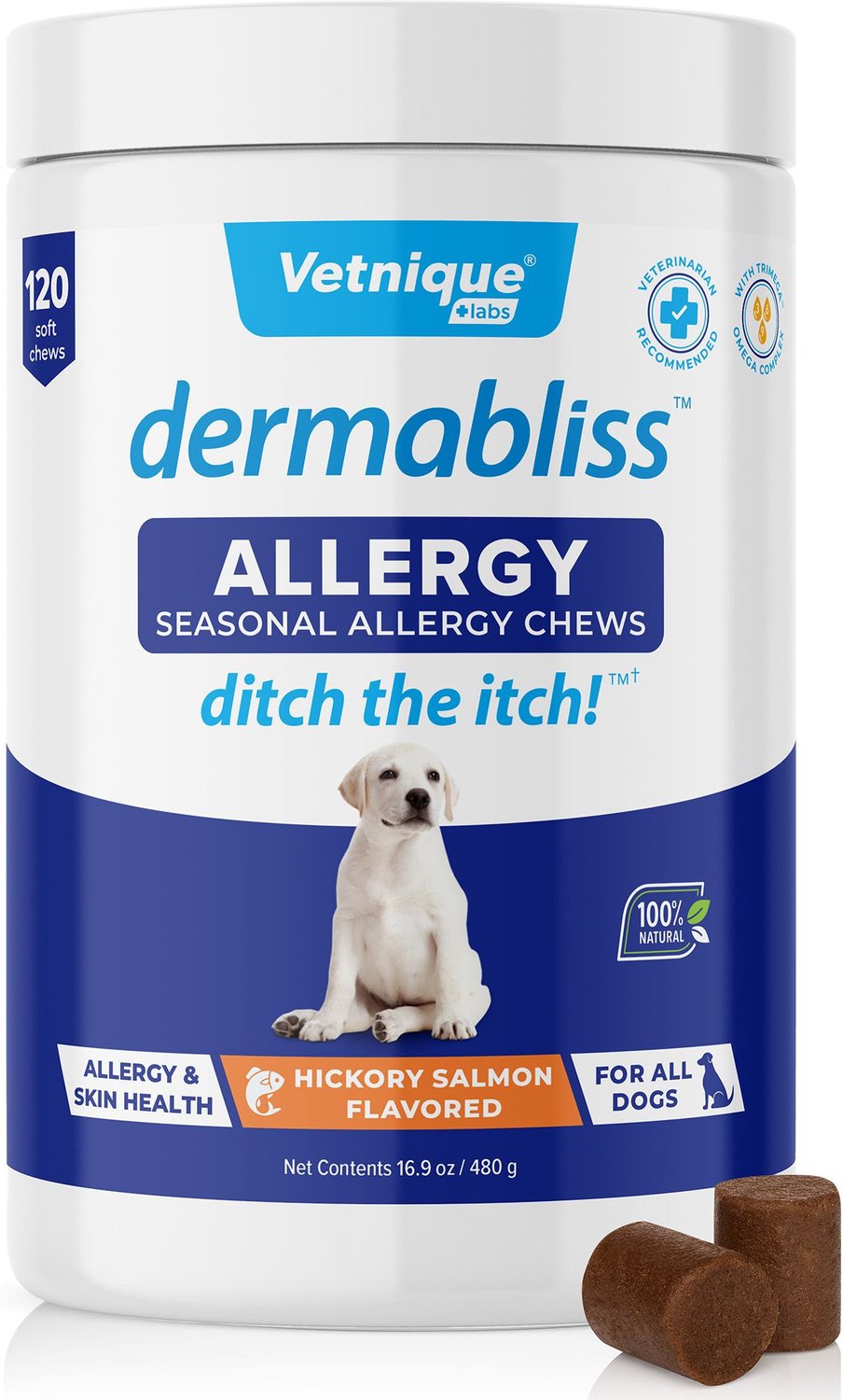  Zesty Paws Dog Allergy Relief - Anti Itch Supplement - Omega 3  Probiotics for Dogs - Salmon Oil Digestive Health - Soft Chews for Skin &  Seasonal Allergies - Epicor