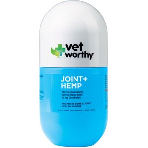 Vet Worthy Joint + Hemp Soft Chews Dog Supplement, 30 count