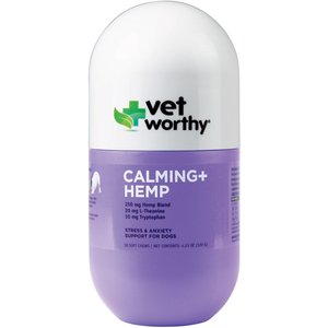 Vet Worthy Calming + Hemp Soft Chews Dog Supplement, 30 count