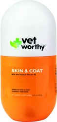 Vet Worthy Wild Alaskan Salmon Oil Soft Chew Dog Supplement, 30 count