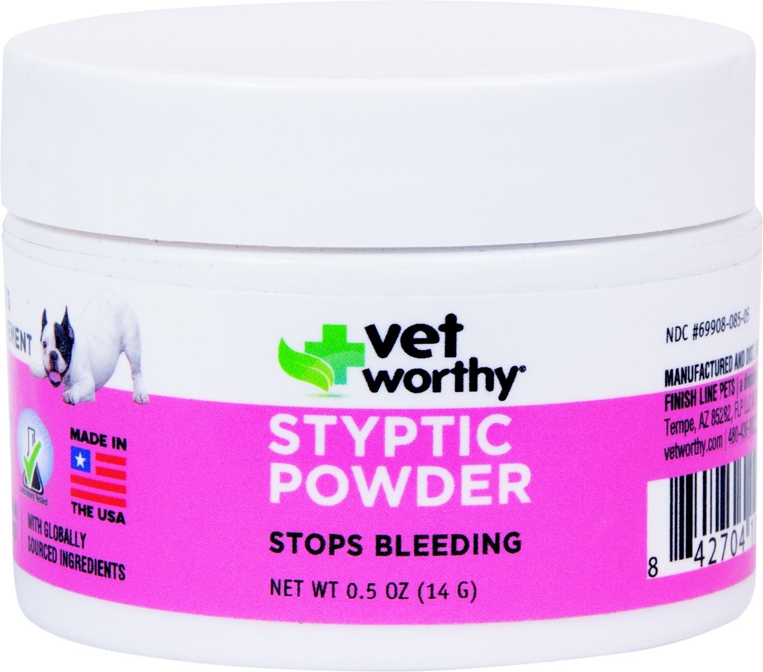 VET WORTHY Styptic Powder for Dogs, 0.5oz bottle
