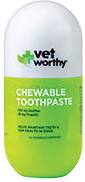 Vet Worthy Chewable Toothpaste Peanut Butter Flavor Dog Toothpaste, 60 count slide 1 of 1