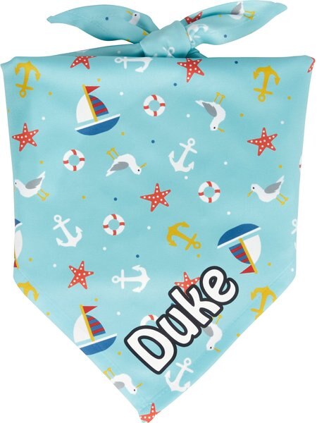 Frisco Nautical Personalized Dog & Cat Bandana