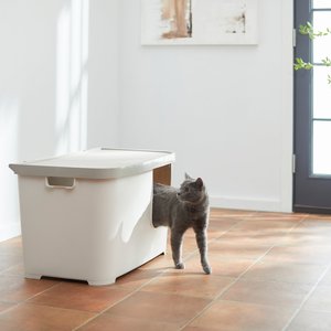 Out of Stock LITTER SPINNER Cat Litter Box for Small Cats Recycled Gray Chewy