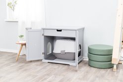 TRIXIE Wooden Cat Litter Box Enclosure, X-Large, Gray slide 1 of 8