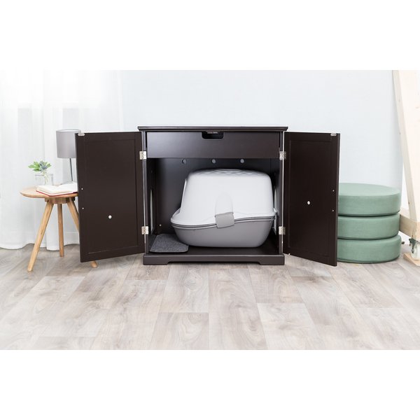 DESIGNER PET PRODUCTS Catbox Enclosure Litter Box, Espresso