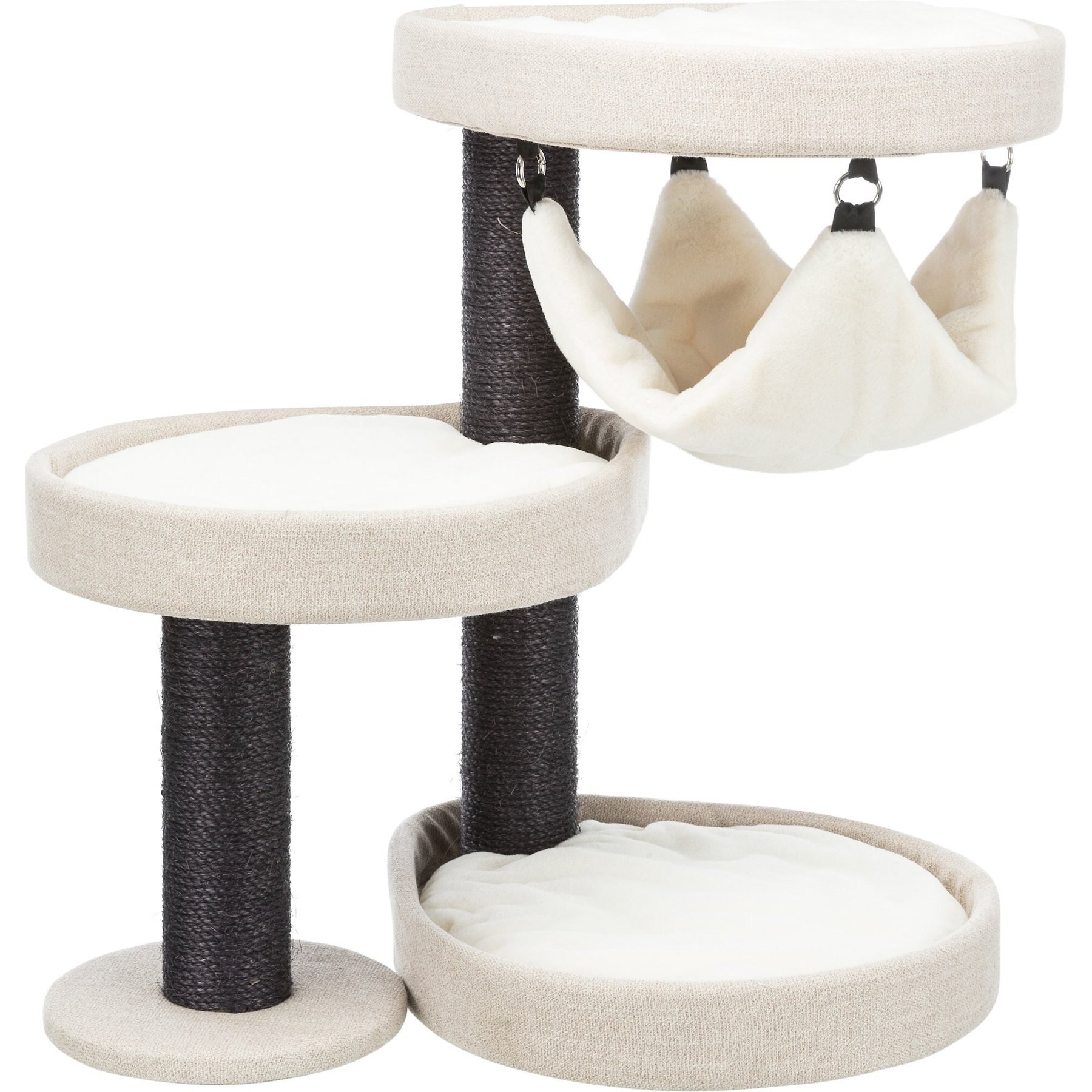 TRIXIE Vidor Designer 28.5-in Plush Cat Tree, Cream/Gray