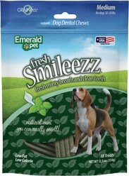 Emerald Pet Fresh Smileezz Medium Grain-Free Dental Dog Treats, 18 count
