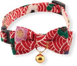 Necoichi Matsuri Bow Tie Cat Collar, Red