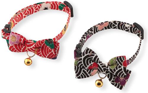 Show full view: Necoichi Matsuri Bow Tie Cat Collar, Black slide 6 of 6