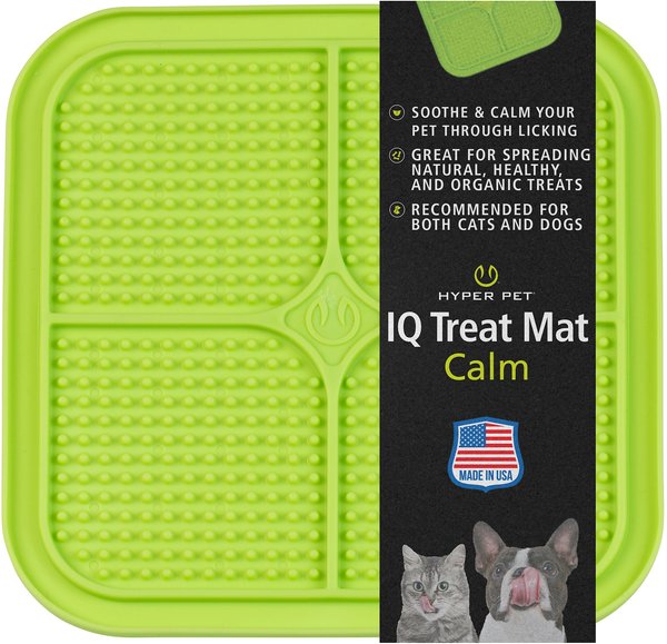 Hyper Pet IQ Calm Slow Feeder Cat & Dog Treat Mat, Green slide 1 of 9