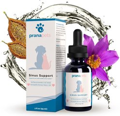 Prana Pets Sinus Support Medicine for Respiratory & Sinus Infections for Cats & Dogs, 2-oz bottle