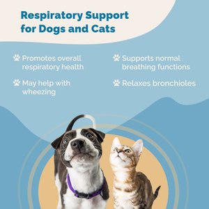 Prana Pets Respiratory Support for Asthma, Allergies & Respiratory Infections Liquid Supplement for Cats & Dogs, 2-oz bottle
