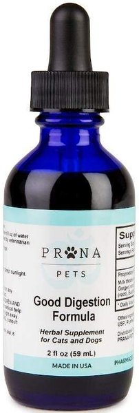 Prana Pets Good Digestion Formula Digestive Health Liquid Cat & Dog Supplement, 2-oz bottle slide 1 of 4