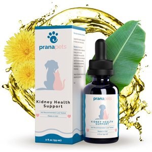 Prana Pets Kidney Health Support Liquid Cat & Dog Supplement, 2-oz bottle