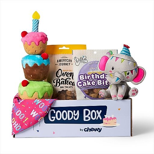 Goody Box Birthday Dog Toys & Treats, X-Small/Small