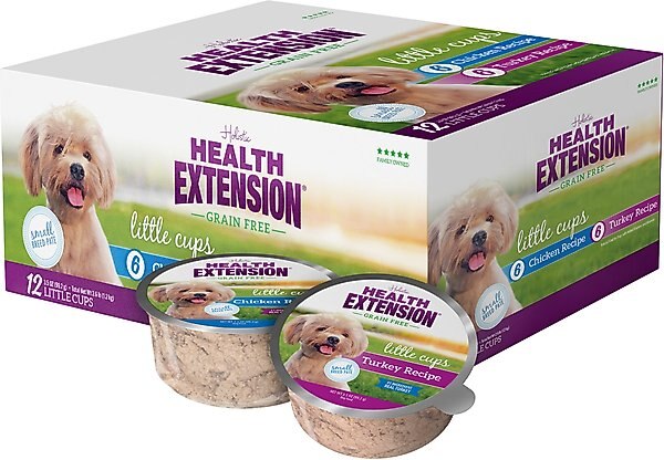 Health Extension Little Cups Chicken & Turkey Recipe Variety Pack Small Breed Grain-Free Wet Puppy Food, 3.5-oz, case of 12 slide 1 of 8