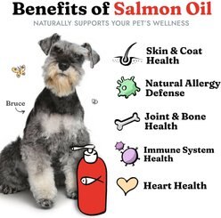 Vital Pet Life Salmon Oil Skin & Coat Health Liquid Cat & Dog Supplement, 32-oz bottle slide 2 of 8