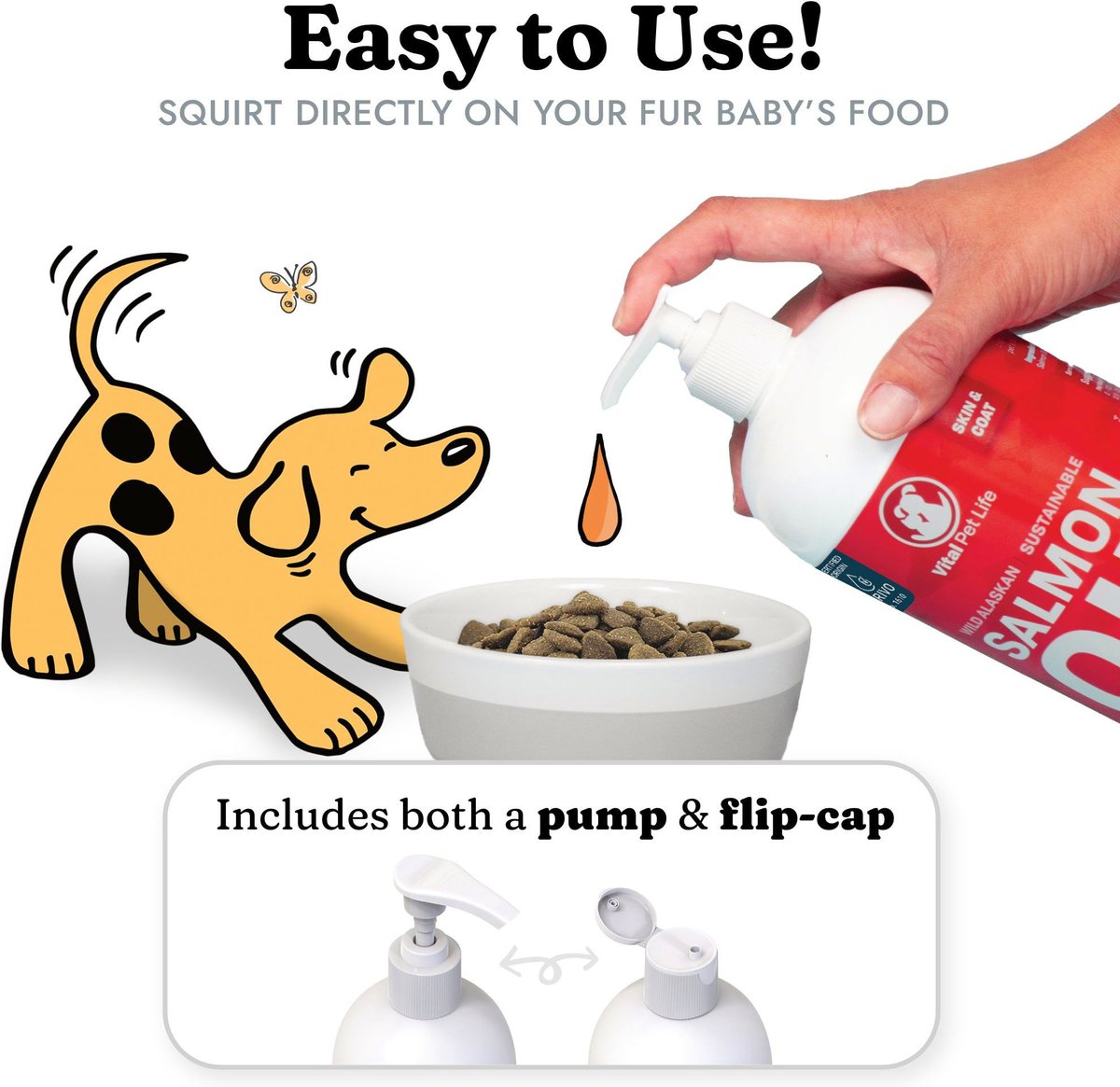 VITAL PET LIFE Salmon Oil Skin & Coat Health Liquid Cat & Dog