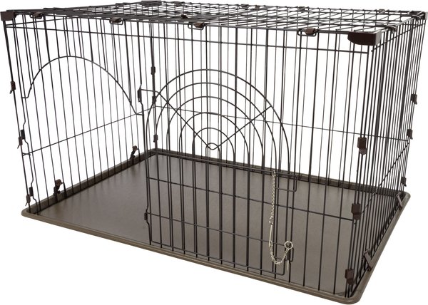 IRIS Wire Dog Crate, Gray, Large, 44.49-in L x  30.98-in W x 25.75-in H slide 1 of 2