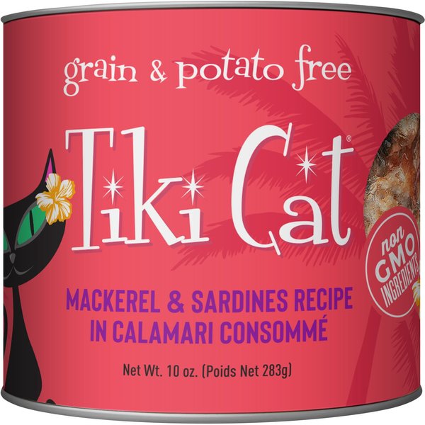 Tiki Cat Grill Mackerel & Sardine in Calamari Consomme Grain-Free Canned Cat Food