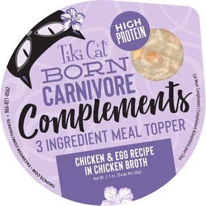 Tiki Cat Complements Chicken & Egg Recipe in Chicken Broth Wet Cat Food Topper, 2.1-oz, case of 8