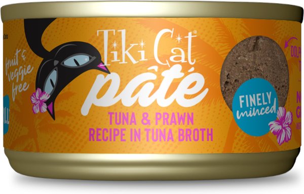 Tiki Cat Grill Tuna with Prawn Recipe Pate Wet Cat Food, 2.8-oz, case of 12 slide 1 of 8