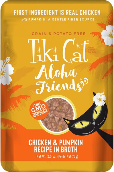 TIKI CAT Aloha Friends Chicken & Pumpkin Recipe in Broth Grain-Free Wet ...