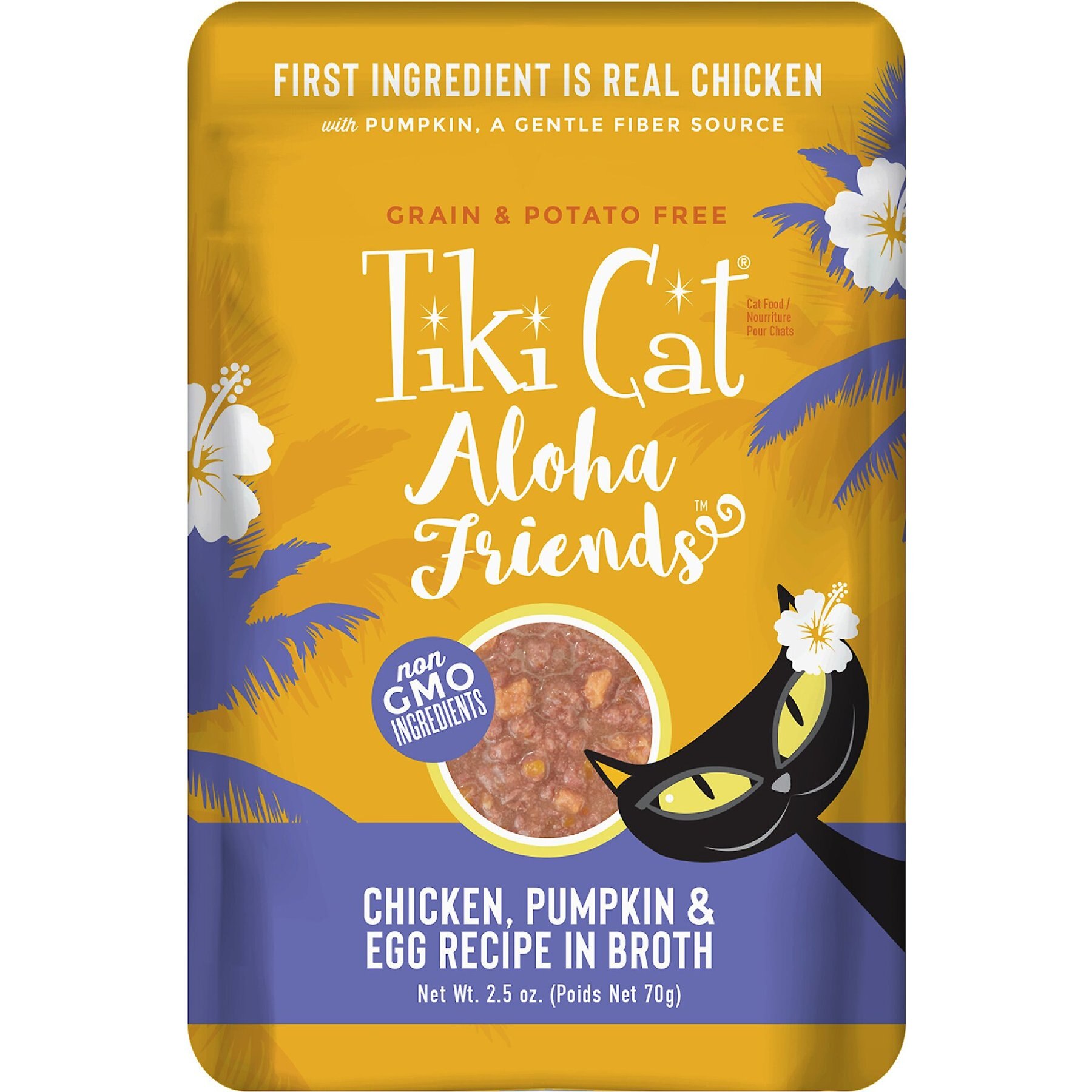 Tiki Cat Aloha Friends Chicken, Pumpkin & Egg Recipe in Broth Grain-Free Wet Cat Food