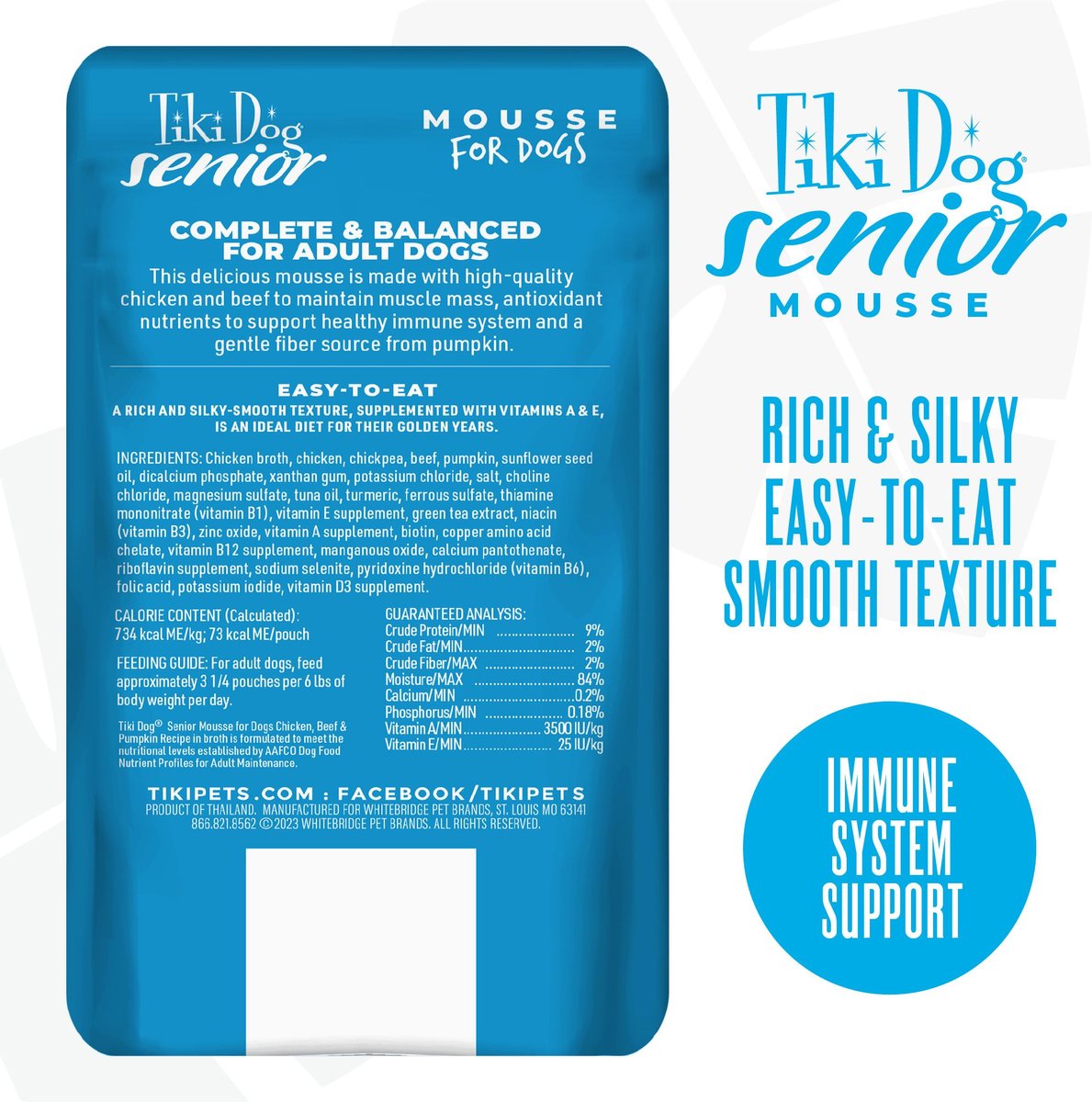 Tiki dog hot sale senior mousse