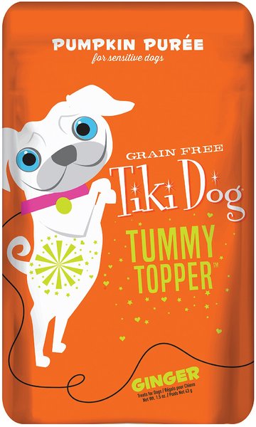 Tiki Dog Tummy Topper Pumpkin & Ginger Puree Grain-Free Wet Dog Food Topper, 1.5-oz, case of 12 slide 1 of 9