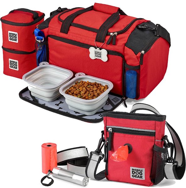 Mobile Dog Gear Walking Bag & Ultimate Week Away Duffle Dog Travel Set, Red slide 1 of 6