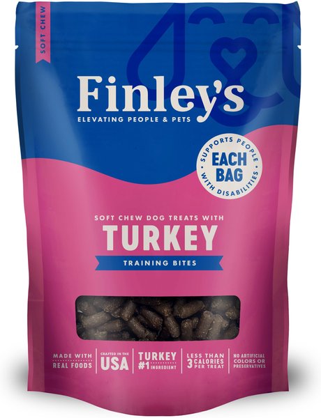 Finley's Barkery Turkey Recipe Soft Chew Training Bites Dog Treats, 16-oz bag slide 1 of 8