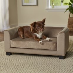 Enchanted Home Pet Surrey Cat & Dog Sofa Bed, Small, Beige