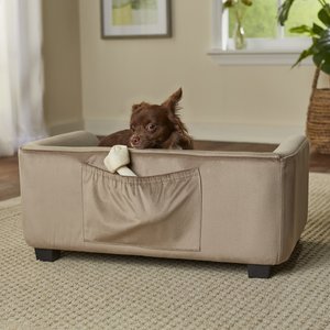 Enchanted Home Pet Surrey Cat & Dog Sofa Bed, Small, Beige