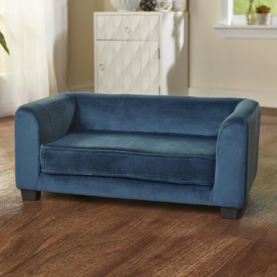 Show full view: Enchanted Home Pet Surrey Cat & Dog Sofa Bed, Small, Peacock Blue slide 2 of 10