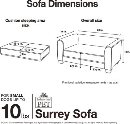 Show full view: Enchanted Home Pet Surrey Cat & Dog Sofa Bed, Small, Peacock Blue slide 7 of 10