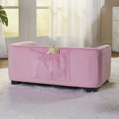 Show full view: Enchanted Home Pet Surrey Cat & Dog Sofa Bed, Small, Pink slide 4 of 10