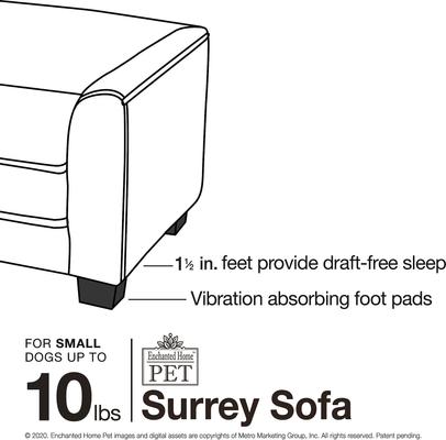 Show full view: Enchanted Home Pet Surrey Cat & Dog Sofa Bed, Small, Pink slide 8 of 10