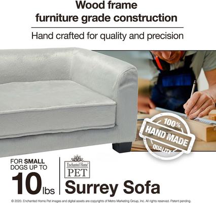 Show full view: Enchanted Home Pet Surrey Cat & Dog Sofa Bed, Small, Pink slide 9 of 10