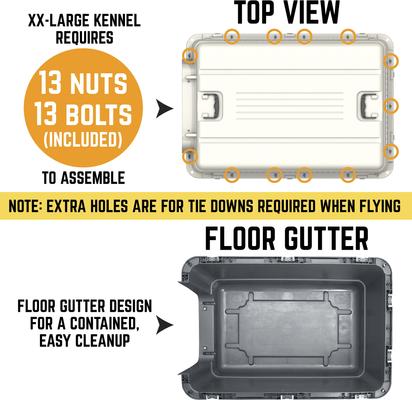 Show full view: SportPet Designs Travel Kennel Dog Carrier, 3X-Large slide 5 of 7