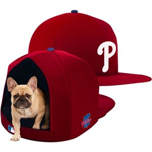 Nap Cap MLB Covered Pillow Cat & Dog Bed, Philadelphia Phillies, Medium