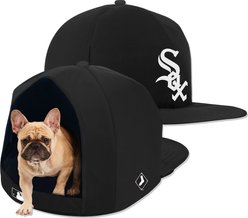 Nap Cap MLB Covered Pillow Cat & Dog Bed, Chicago White Sox, Medium