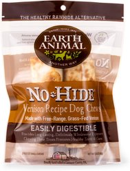 Earth Animal No-Hide Small Rolls Long Lasting Natural Rawhide Alternative Venison Recipe Chew Dog Treats, 2 count slide 1 of 9