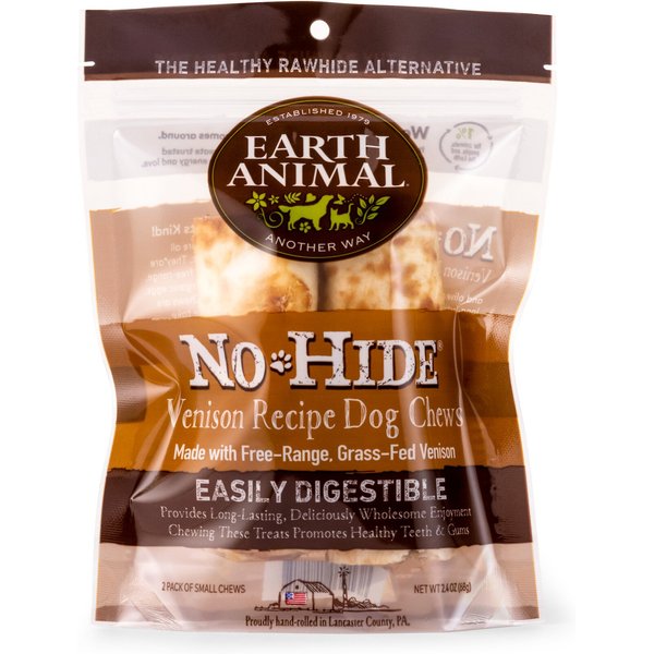 Earth Animal No-Hide Seasonal Small Rolls Long Lasting Natural Rawhide Alternative Strawberries & Cream Vegetarian Recipe Chew Dog Treats, 2 count