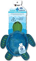 Spunky Pup Clean Earth Collection Recycled Turtle Plush Dog Toy, Small