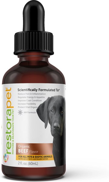 RestoraPet Daily Supplement Organic Beef Flavor Dog & Cat Supplement, 2-fl oz bottle