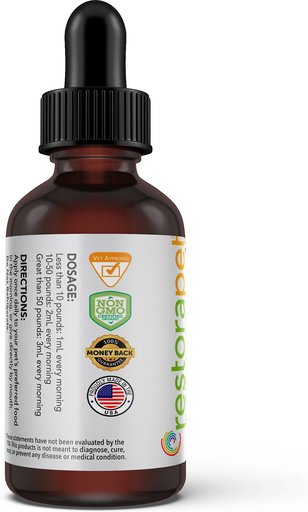 RestoraPet Daily Supplement Unflavored Dog & Cat Supplement, 2-oz bottle