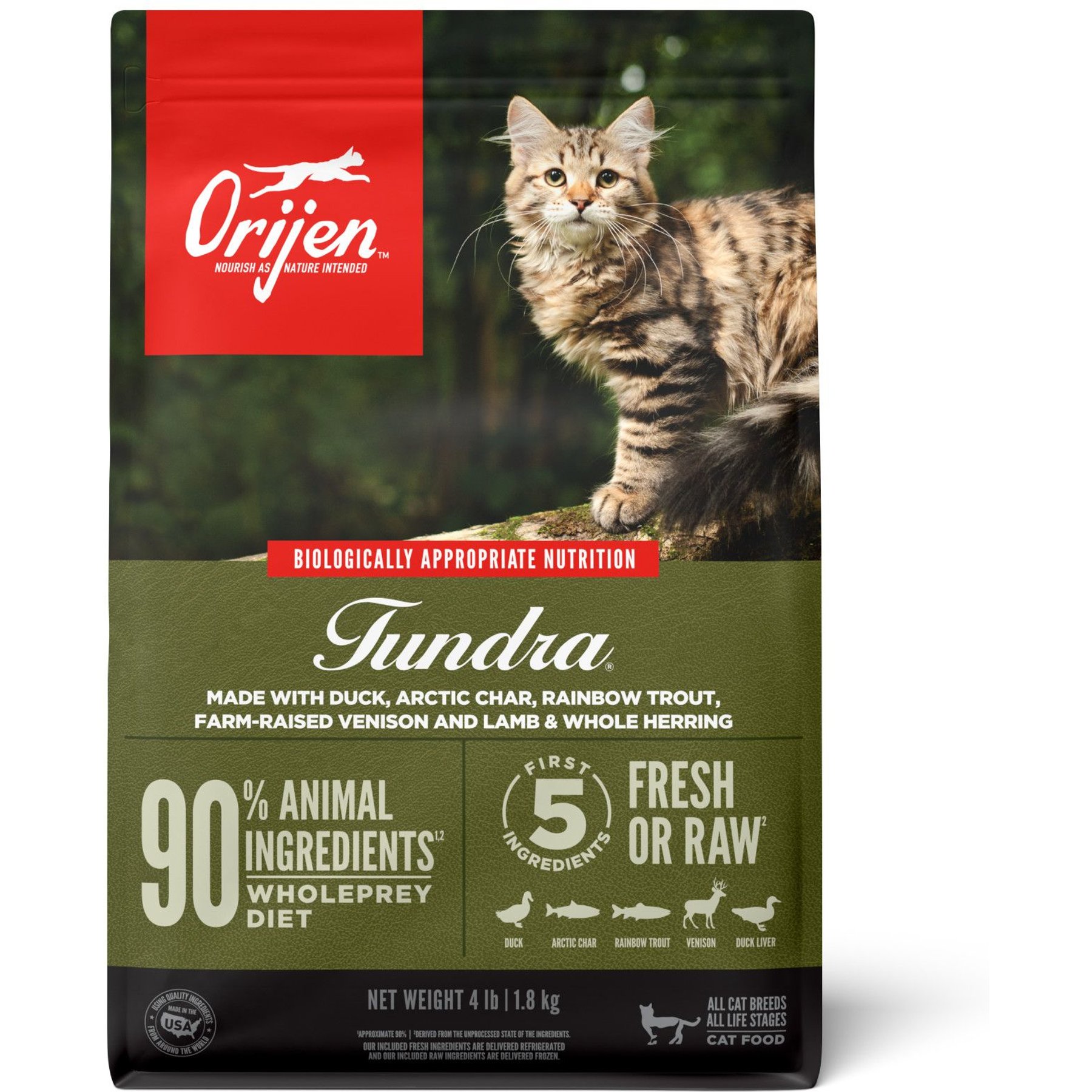 ORIJEN Tundra Grain Free Dry Cat Food 4 lb bag Chewy