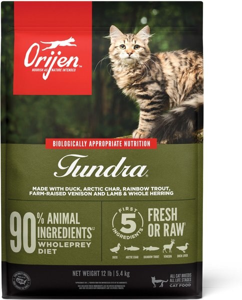 ORIJEN Tundra Grain-Free Dry Cat Food, 12-lb bag slide 1 of 10
